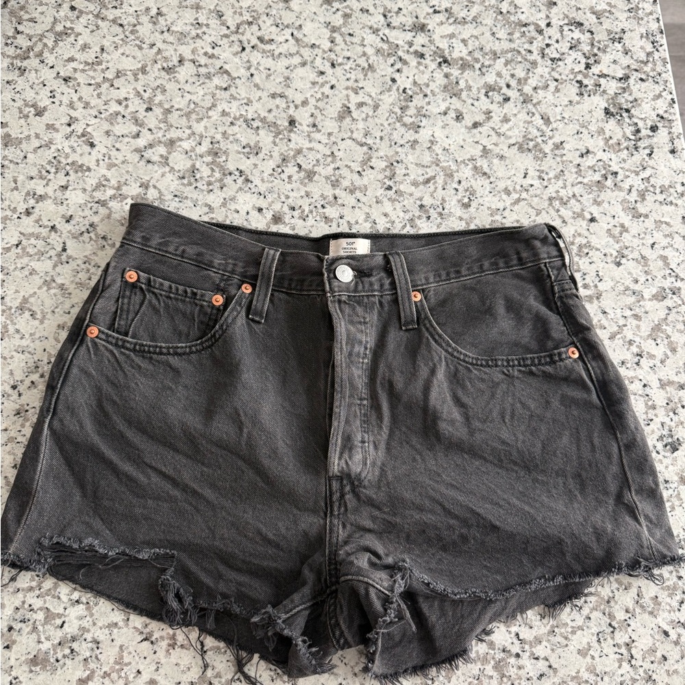 Levi 501 Women's Black Denim Shorts